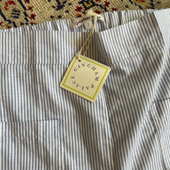 Gingham Palace Flared Pants - blue stripes - Picture 8 of 11